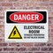 Signmission Electrical Room Storage Prohibited Danger Sign, Plastic, 10in W x 7in L, 2PK OS-2PACK-DS-P-710-L-2233 - alternate 3